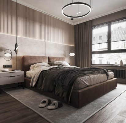 Thiết kế nội thất 2 phòng ngủ phong cách luxury