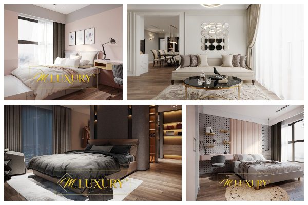 Phong cách thiết kế chung cư 3 phòng ngủ hiện đại, luxury.
